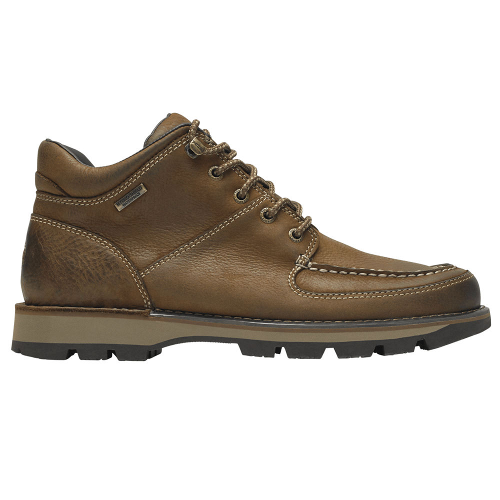 Botas Rockport Hombre Mexico - Umbwe Ii Waterproof Chukka Marrom - ITVFE8760